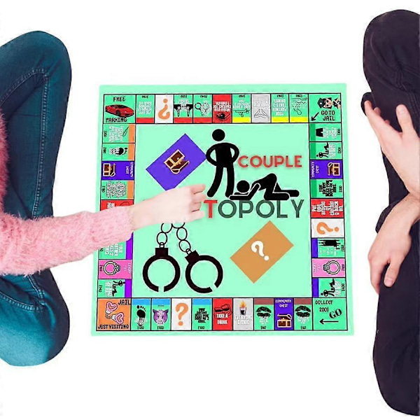Adultopoly Brädspel för Par Adultopoly Dejtkvällsspel Roligt Interaktivt Relationskortspel Konversationskort för Par