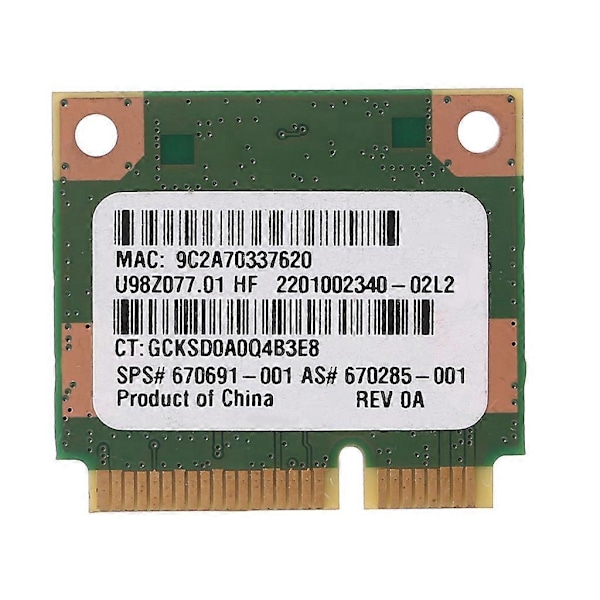 RT5390 Halv Mini PCIe Wlan Trådlöst Kort SPS 670691-001 för RaLink HP436 CQ45 G4 4340S 4445s SPS 691415-001