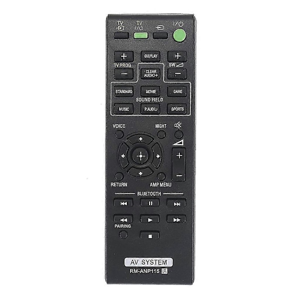 Fjernkontroll for Sony Soundbar, Soundbar-kontroller RM-ANP115 Erstatningsfjernkontroll HT-CT370 HT-CT770 SA-CT370