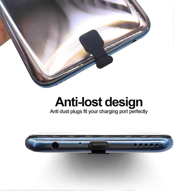 USB C Dammskydd 6st Silikon Typ-C Anti-Damm Laddningsport Skydd