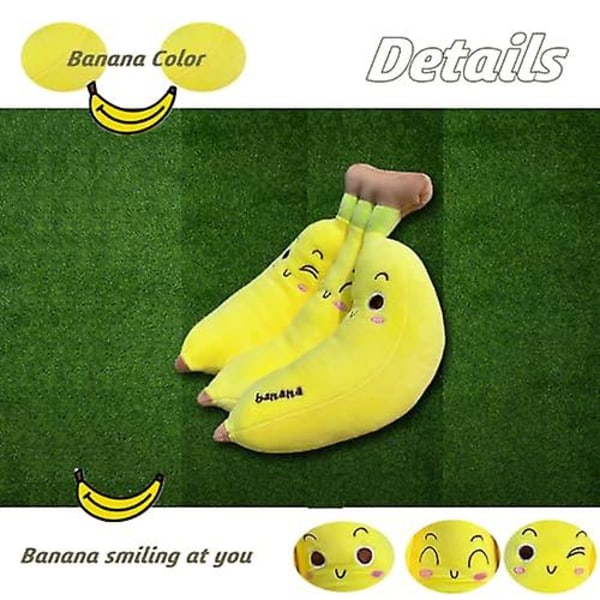 Banan Plyschkudde, En Buke Bananer Plyschdjur, Plushie Leksak
