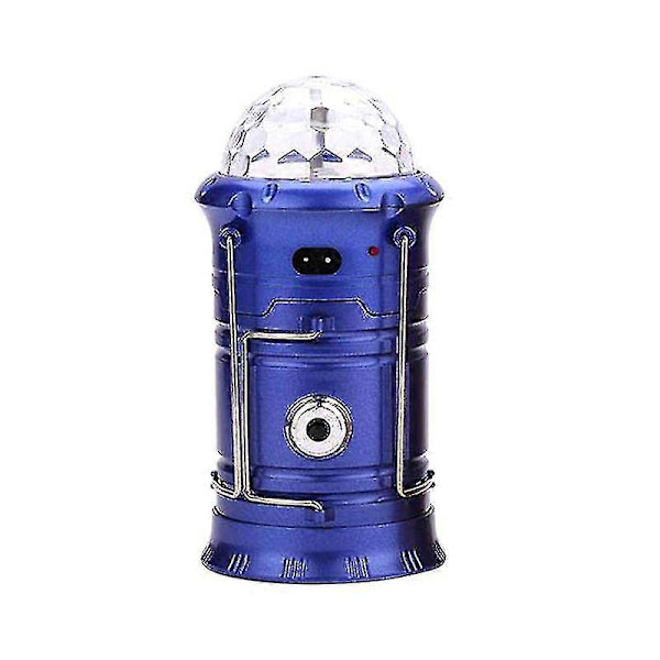 Solcellsdriven LED-lykta Laddningsbar Utomhus Camping Ficklampa Fackla Scen Discolampa
