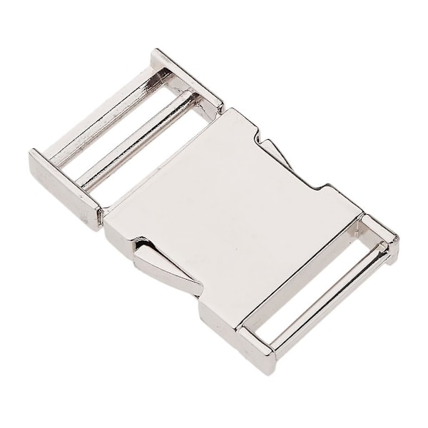 2x Metal Taske Webbing Bælte Spænde Klips Lås Indvendig diameter 25mm Sølv (C)