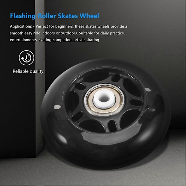 8-pack Inline Skate Hjul Ersättningshjul för Nybörjare med Kullager 70mm
