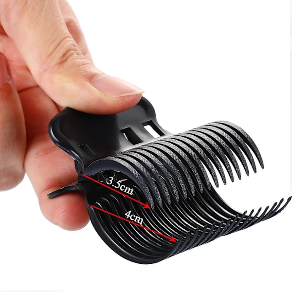 Varme Rulle Clips Hårkrølle Klips Erstatnings Rulle Clips til Kvinder Piger Hårsektion Styling (12 Stykker, Sort) Sort - (C)