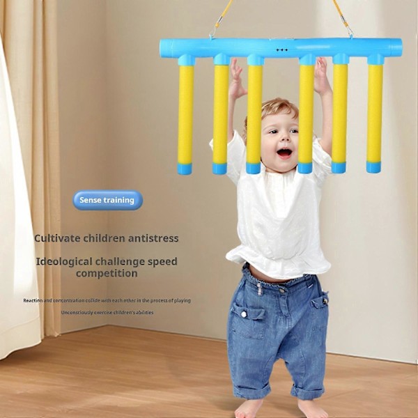 Fångstspel med fallande pinnar 3 nivåer Justerbar reaktionshastighet Hand-öga-koordinationsträning Barn Blue