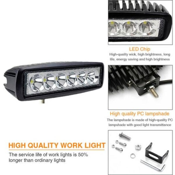 Offroad LED Arbejdslampe 18W 12V/24V til Traktorer