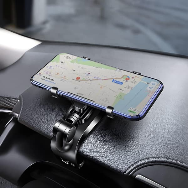 Universal biltelefonholder med 1260° roterende instrumentbrætmontering[C]
