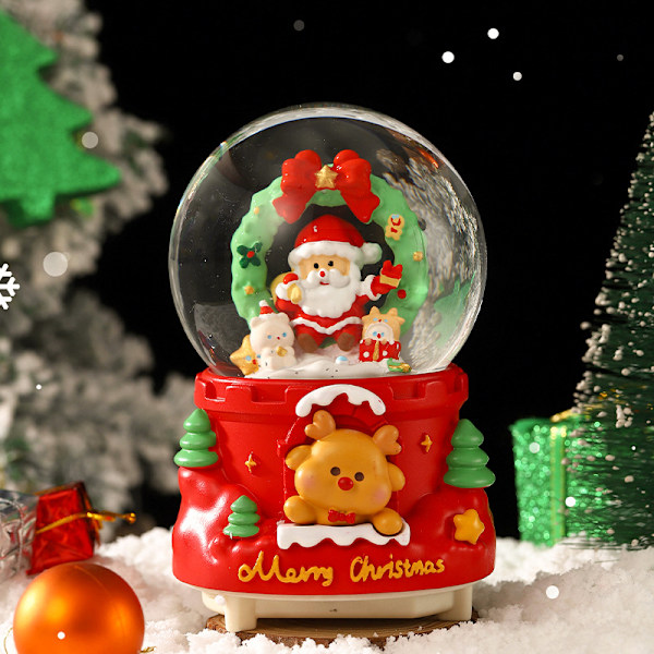 Christmas fantasy crystal ball ornaments music box music box little girl children's birthday gift