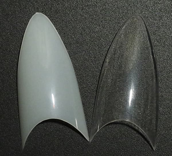 Stiletto Tips för Naglar 500 (10-pack) Transparent transparent