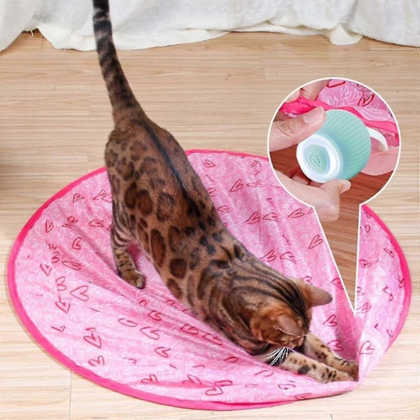Intelligent Elektrisk Självrullande Katt Leksak Boll Automatisk 360 Grader Rullande Boll Katt Leksak Elektrisk Katt Boll Med LED Ljus Interaktiv Katt Boll För C ZD
