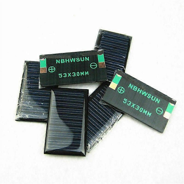 10 st/paket DIY Leksak 5V 30mA 53X30mm Mikro Mini Små Solcellspaneler