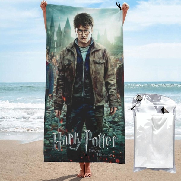 v262 Harry Potter Strandhåndklæde Hurtigtørrende Absorberende Sandfri Store Håndklæder Til Swimmingpool Camping Strandtilbehør Rejse Ting  dnwh262
