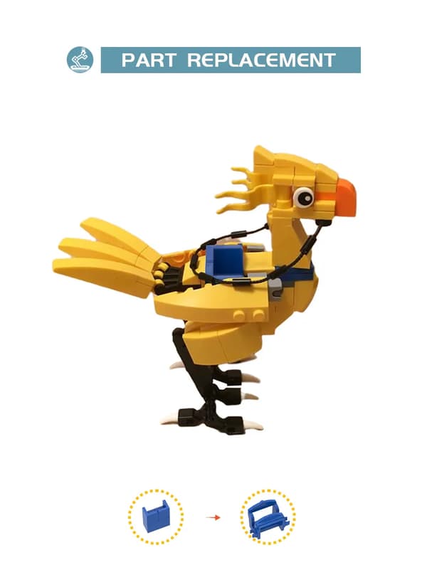 Final Bird Chocobo Byggesæt Idé Saml Cloud Strife og Sephiroth Legetøj