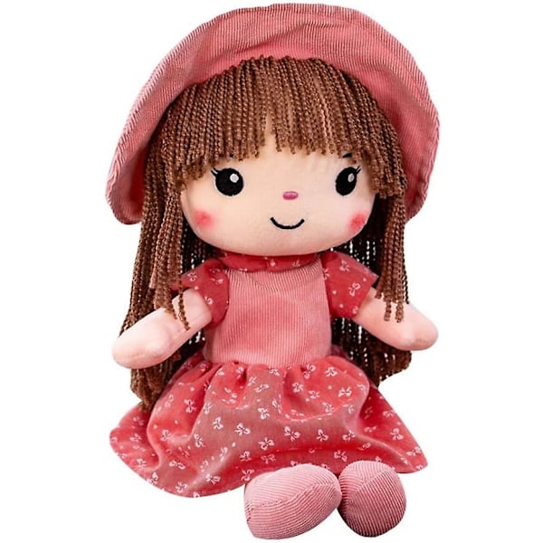 Mjuk Babydocka Med Kläder, 15.7 Söt Trasdocka Ragdoll Plysch Fylld Leksak Med Hatt Kjol Handgjord Prinsessa Plysch Leksak Babyflickor Sovande Partnerdocka