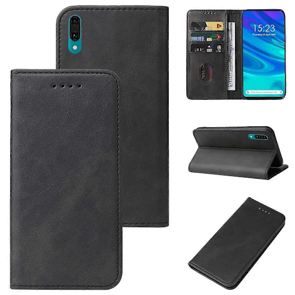 Läderfodral med magnetiskt stängning för Huawei P Smart Z Black