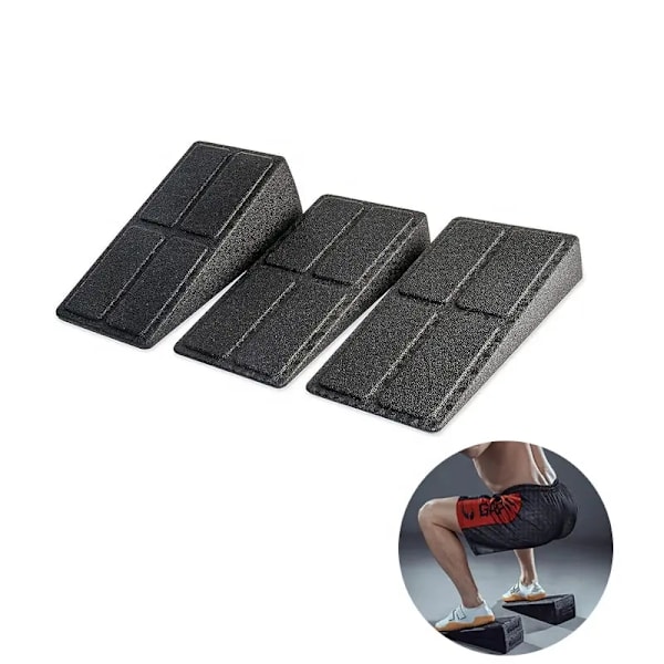 3 Pcs Squat Wedge Block, 12 Leg Extensor Foot Wedge Foam Squat Squat Board Calf Raise Block Yoga Wedge Knee Over Toe Equipment