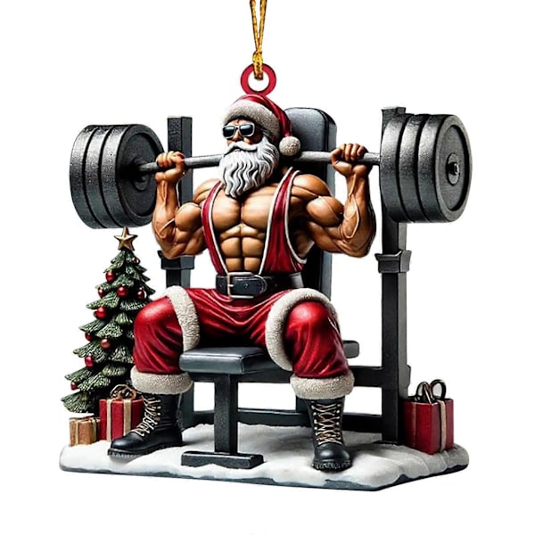 Julepynt Ornamenter Store Juletre Ornamenter Ornamenter Til Kollegaer Juletre To Henger Pynt Dobbelt Trykk Fitness Muskel