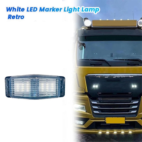 LED-markörlampa för Man Lastbil Frontgrill Dubbelbrännare Indikatorlampor B