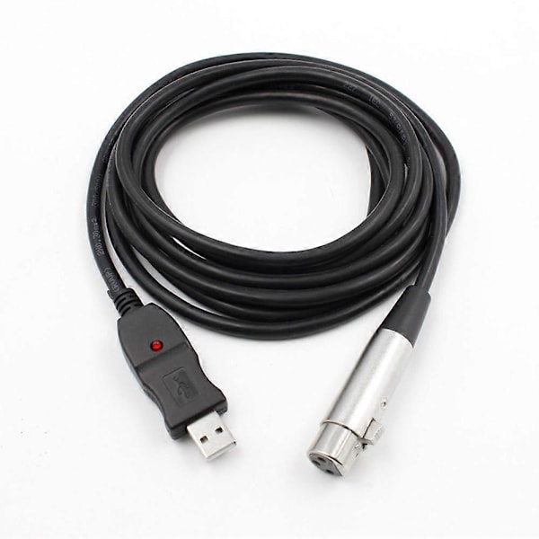 USB Hane till XLR Hona Mikrofon USB MIC Länkkabel Ny (C)