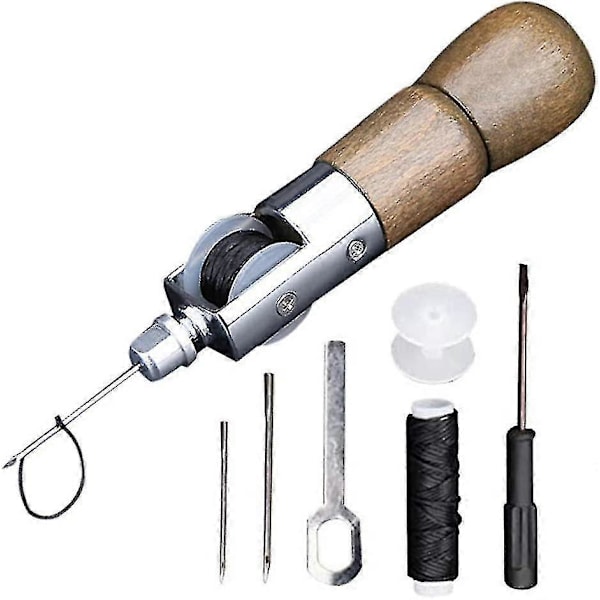 7 Delar/set Lädersömnadsverktyg DIY Läder Handsömnadsverktygssats För Läder- Och Canvas-sömnad (173mm) (C)