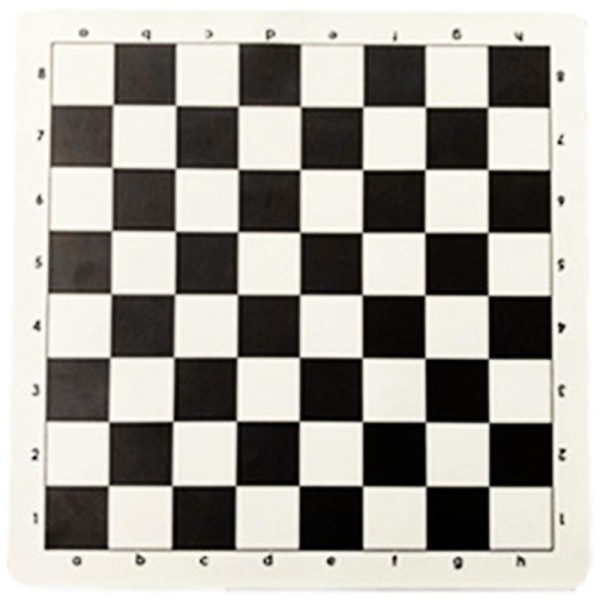 Läder schackbräde Roll-up turnering schackmatta Halkfri Mjuk schackbräde Black White Large