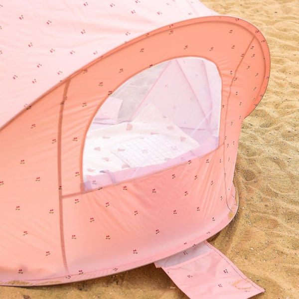 Strandtält Enkelt att installera hopfällbart baby för pojkar, flickor, barn Trip Beige Pink 130cmx80cm