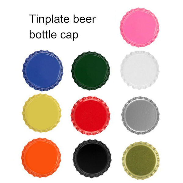 100 stk Flaskekorker Robust Konstruksjon Anti-deformert Tinnplate Mini Øl Drikke Korker For Hjem[C] Red