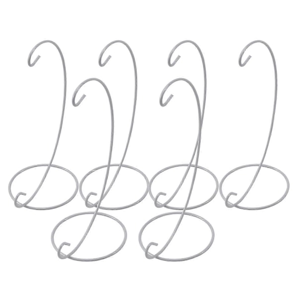 (6-pakning) Ornament Display Stativ, Hvit Jern Henge Stativ Stativ Holder for Henge Glass Globe Luft P