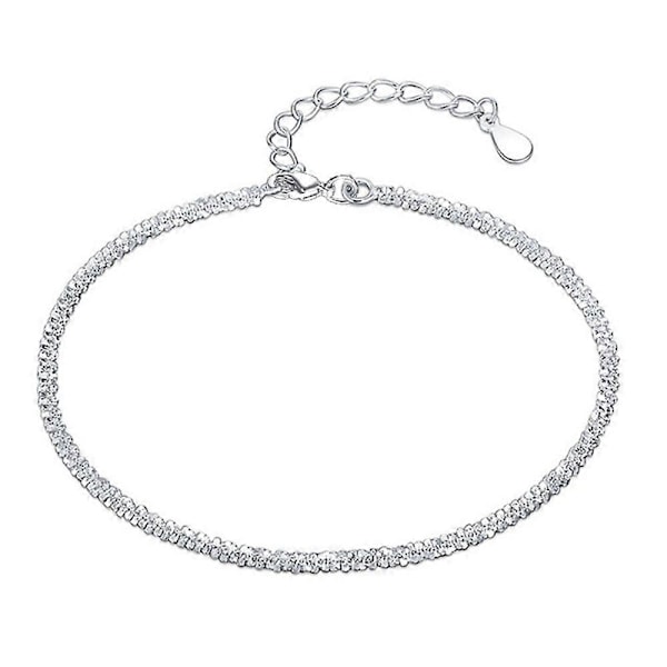 Lätt lyxigt stjärnblomarmband, glittrande armband, justerbart, lämpligt för damer flickvän fru (C)