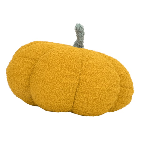 Halloween Pumpekin Pyntekule Myk Pluss Pumpekin Fyllte Leke Multifunksjonell Dekorativ Pute for Sofa Soverom Gul[C]