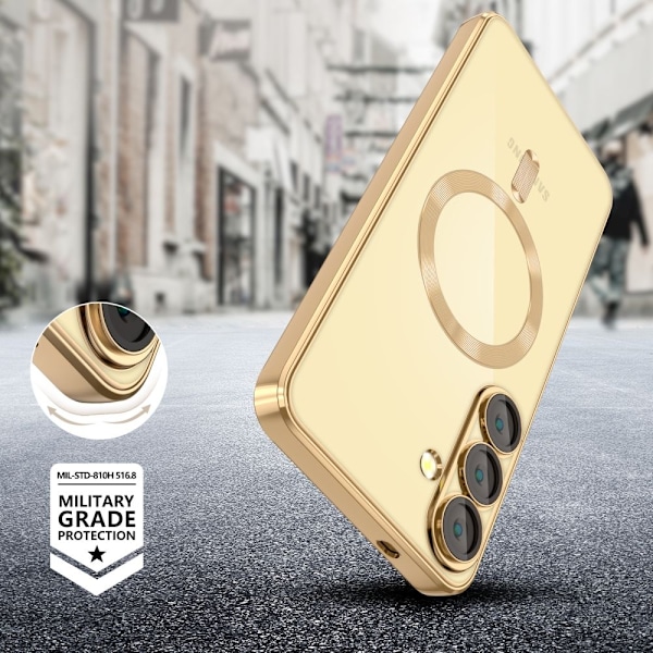 Tech-Protect Galaxy S25 Plus -kuori MagSafe MagFlex Shiny Gold (C)
