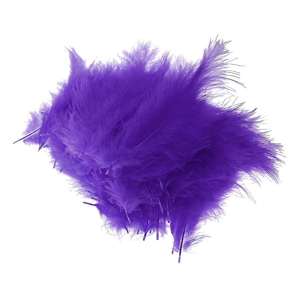 100 st DIY-fjädrar Bobo-fjäderprydnader Ballongtillbehör Lila