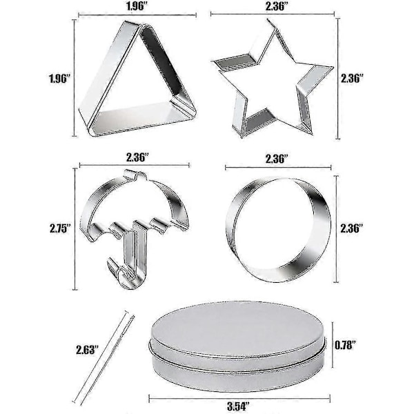 24 st Squid Cookie Cutter Spelset, Med Plåtlåda & Nål (C)