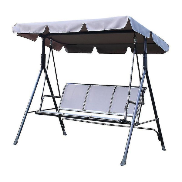 Nytt 210d ersättningstak för trädgårdsgungsäte Vattentät gunghölje för byte av gungsäte Solskydd gungträdgård Anti-uv gray canopy 164x114x15cm