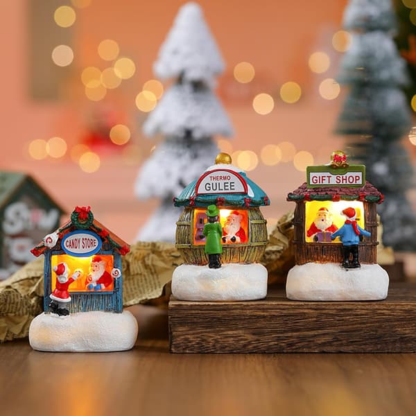 LED Julelandsbyfigurer Dekorasjonssett B