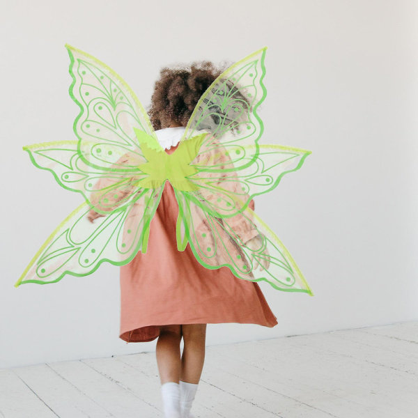 Fairy Wings För Flickor Kvinnor,fjärilsvingar För Vuxna,glittrande Änglavingar Halloween Kostym Dress Up Party Favor Green