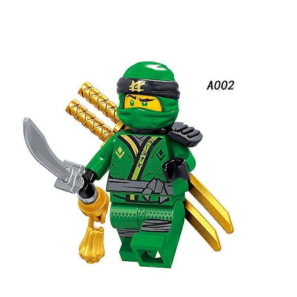 8 st Ninja-serien Mini Blocks Actionfigurer Dockor Leksaksset för Barn Presenter