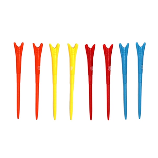 8 Stycken Golf Tees Slitstarka med 4 Stödjande Pinnar Lätt att Sätta i Golf Träning Multi (C)