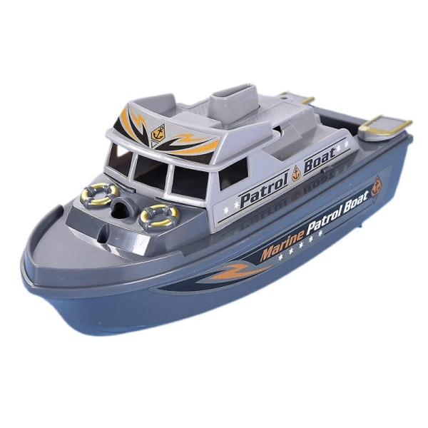 Veeki Pool Krigsskepp Toy Boat Bad Leksaker - Childrens Toy Boatwarship Kryssningsleksak i badkar, present för barn poolleksak (grå)