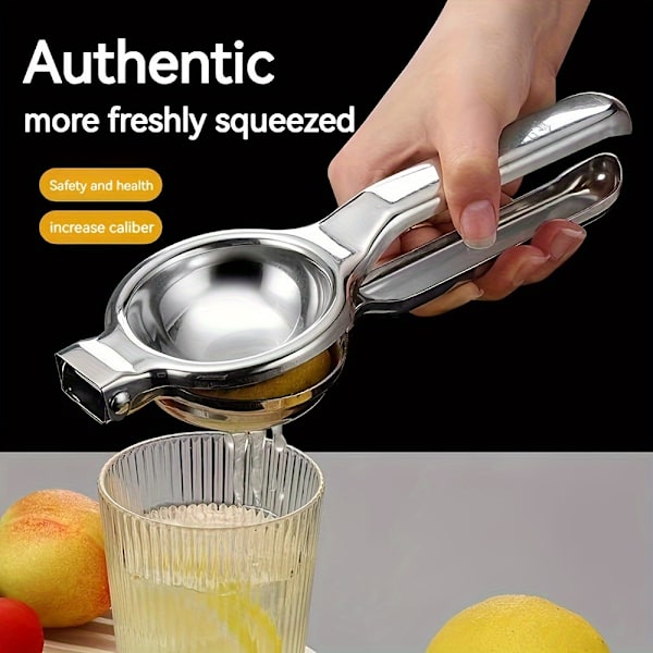 1 stk Premium Rustfrit Stål Manuel Saftpresser - Effektiv Håndpresset Citronpresser, Appelsinsaft Ekstraktor og Frugtjuiceværktøj til Hjemmebrug - Nem at
