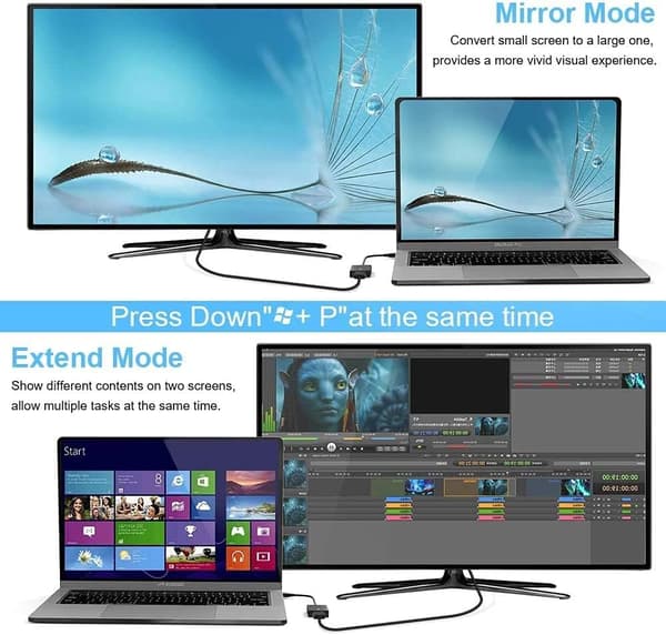 HDMI-sovitin Windows-tietokoneille, 3.0/2.0 HDMI, 1080p[C]