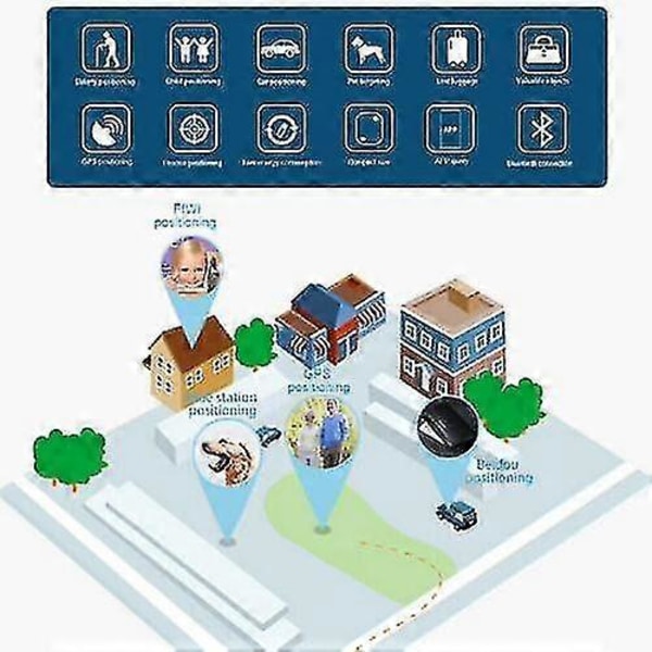 4-pack Bluetooth-spårare för nycklar, husdjur och andra värdesaker - utbytbart batteri
