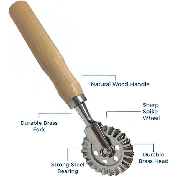 Pastry Wheel Cutter, Pastry And Pasta Cutter Wheel, för Ravioli, Pasta, Dumplings Lasagna, Pierogi - 6.7\" Diameter[C]
