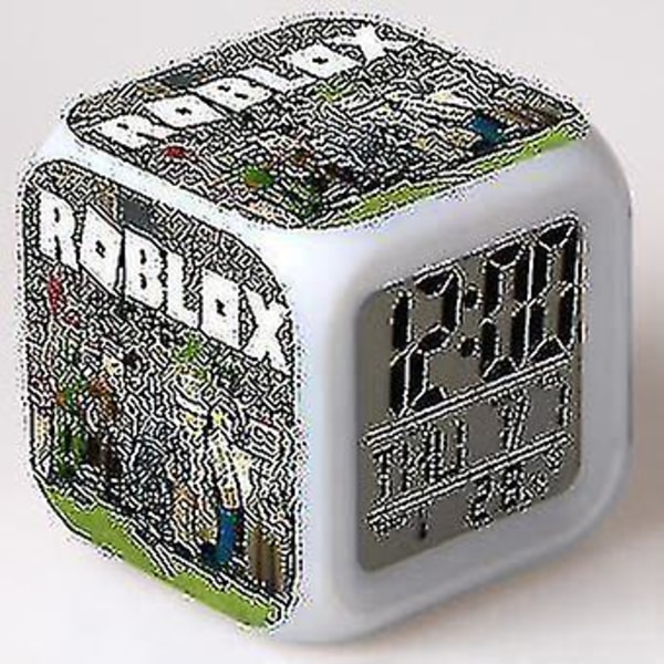 Bimirth Roblox Färgglad Multifunktionell LED-väckarklocka