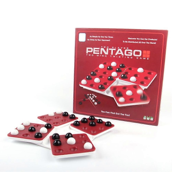 Pentago Brädspel Familjefest Bar Tävlingsspel Schack Barn Klassiskt Spel Intellektuell Utveckling Leksak (C)