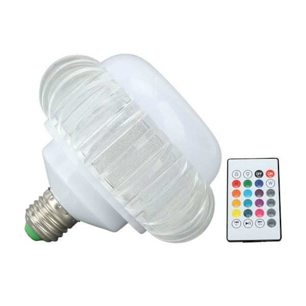 Smart LED Pære Trådløs Bluetooth Pære Højttaler E26 E27 RGB Farveskiftende Pære Med 24 Tasters Fjernbetjening[C]