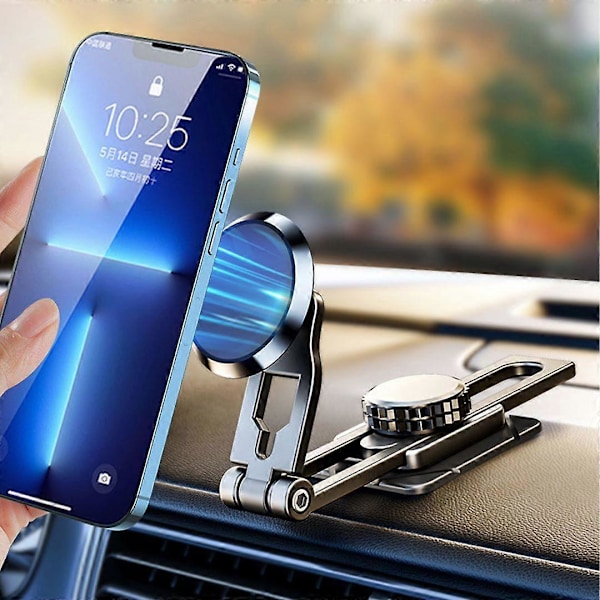 Biltelefonhållare, kompatibel med MagSafe Bilhållare Magnetisk Fällbar Dold Hands Free (HYYC)