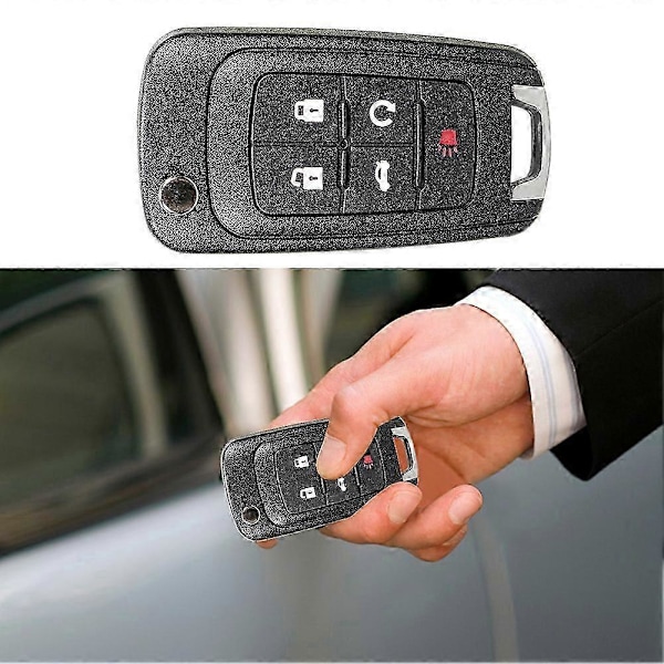 Fjärrnyckelskal 2/3/4/5 Knappars Ersättningsnyckelskal för Chevrolet Camaro Malibu 2010-2016 för Buick Verano Regal 2012-2017 MGOc 5  (C)