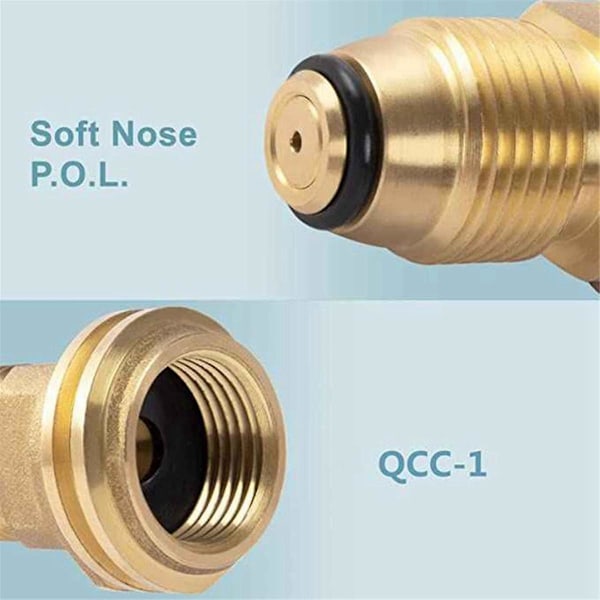 Propanbehållare Adapter Konverterar LP-Tank Serviceventil till QCC1 / Typ 1 Slang eller Regulator